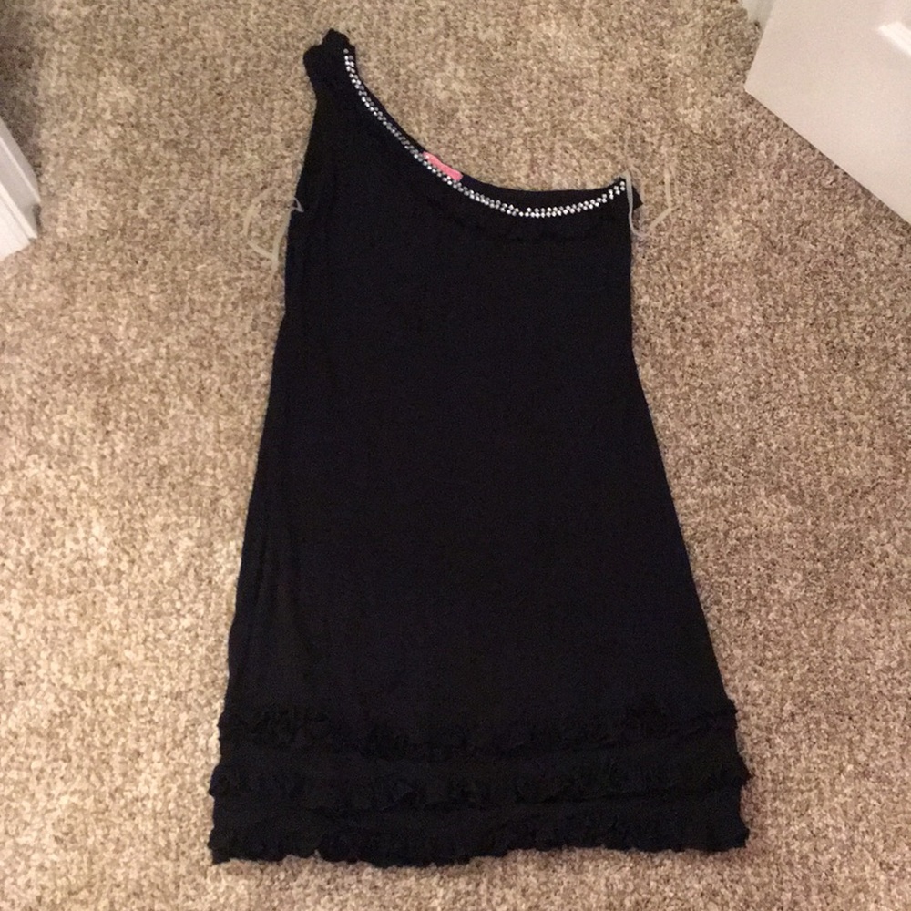 NWOT black one shoulder dress!